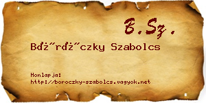 Böröczky Szabolcs névjegykártya