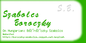 szabolcs boroczky business card